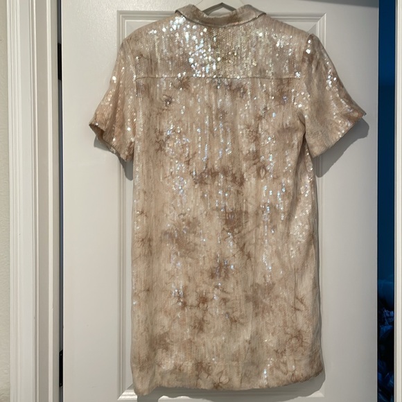 Anthropologie pilcro sequin shirt dress small nwt - Picture 5 of 5